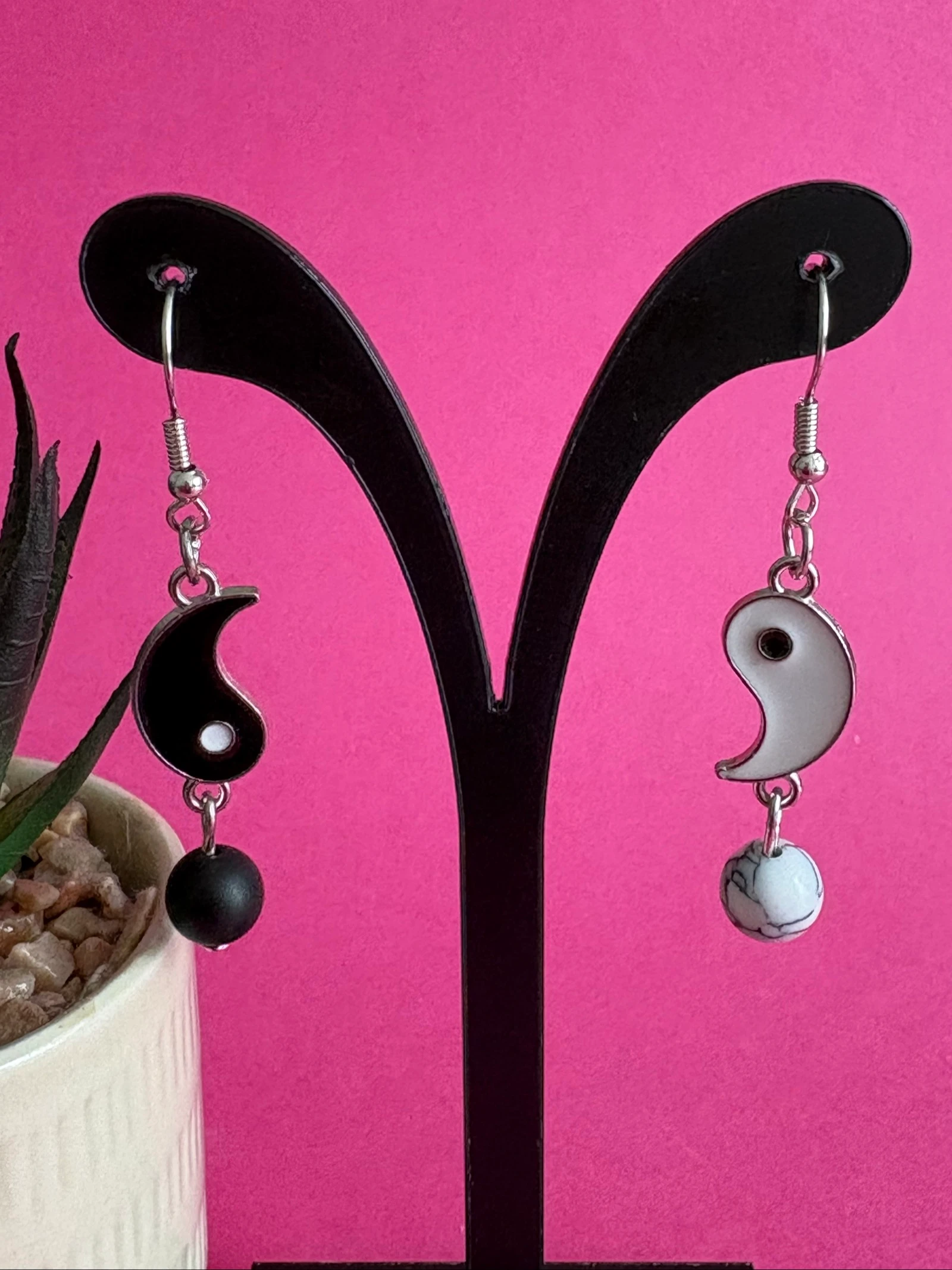 Yin Yang hangende oorbellen - Zen & Spiritueel Stijl – photo 2